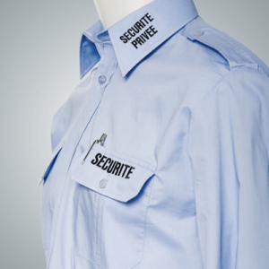 Chemise bleu ciel - Sécurité sur col